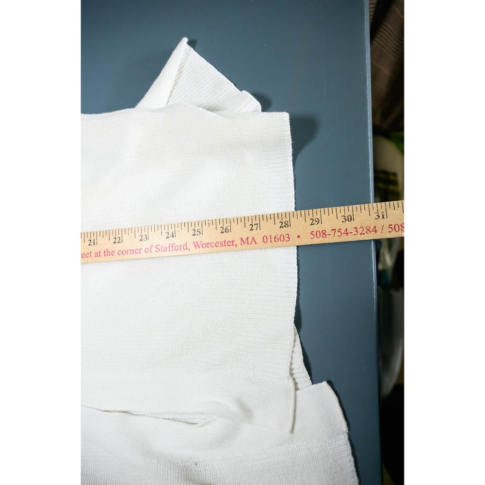 Loft Cardigan XL White Excellent Open Front Ribbed Knit Long Sleeve Sweater - Picture 5 of 5